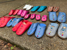 Load image into Gallery viewer, Lot of 13 Leather Children's Slippers