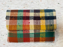 Load image into Gallery viewer, Primary Plaid Vintage Blanket Clutch Purse