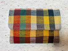 Load image into Gallery viewer, Primary Plaid Vintage Blanket Clutch Purse