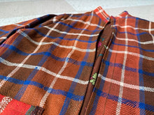 Load image into Gallery viewer, Brown Plaid Vintage Blanket Coat