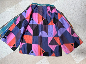 Structured Vintage Blanket Coat with Moroccan Trim