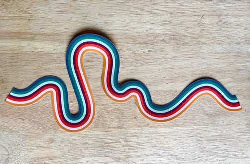 Stripe Squiggle Laptop Sticker